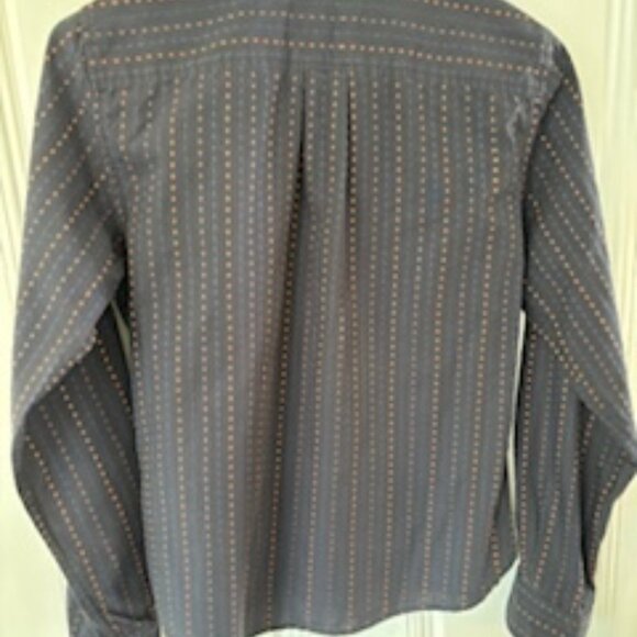 Flatiron Workshop Navy Blouse with colored threads - Picture 4 of 4